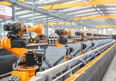 Single beam stiffener assembly and welding workstation