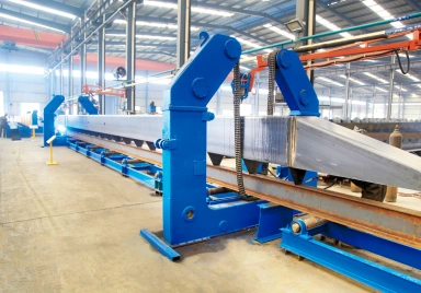 Single-beam main beam flexible production line and turnover platform