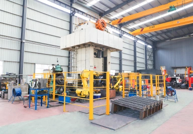 Intelligent production line for wheel forging and rolling composite process